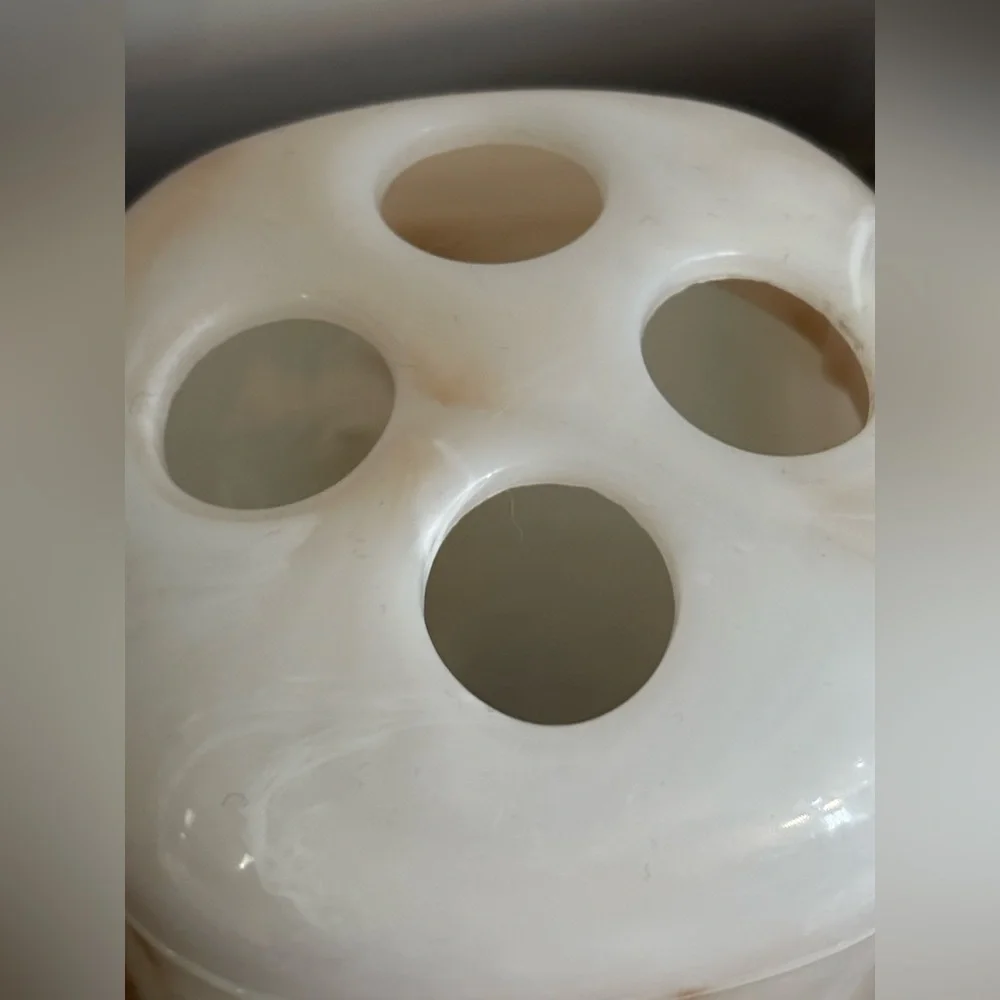 Vintage 80s Celluloid Toothbrush Holder